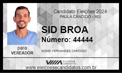 Candidato SID BROA 2024 - PAULA CÂNDIDO - Eleições