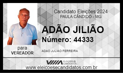 Candidato ADÃO FERREIRA 2024 - PAULA CÂNDIDO - Eleições