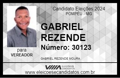 Candidato GABRIEL REZENDE 2024 - POMPÉU - Eleições