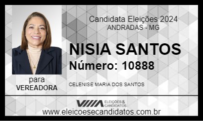 Candidato NISIA SANTOS 2024 - ANDRADAS - Eleições