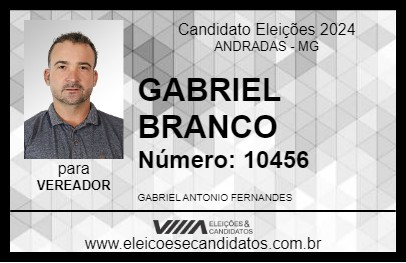 Candidato GABRIEL BRANCO 2024 - ANDRADAS - Eleições