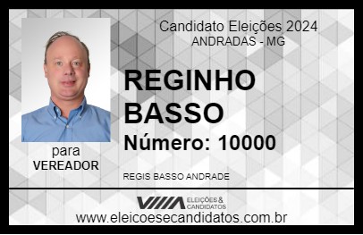 Candidato REGINHO BASSO 2024 - ANDRADAS - Eleições