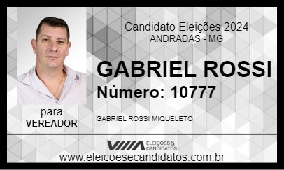 Candidato GABRIEL ROSSI 2024 - ANDRADAS - Eleições