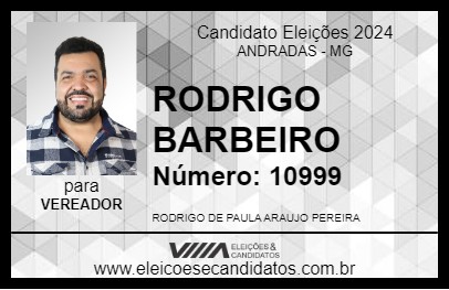 Candidato RODRIGO BARBEIRO 2024 - ANDRADAS - Eleições