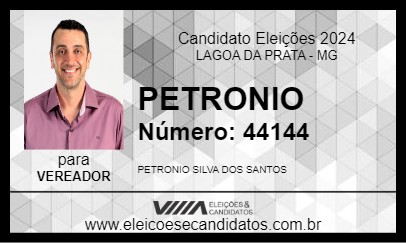 Candidato PETRONIO 2024 - LAGOA DA PRATA - Eleições