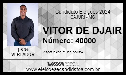 Candidato VITOR DE DJAIR 2024 - CAJURI - Eleições