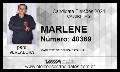 Candidato MARLENE 2024 - CAJURI - Eleições