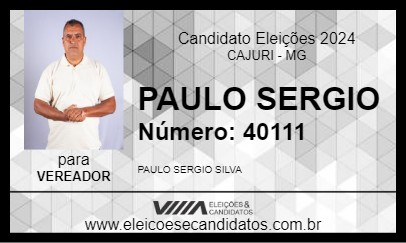 Candidato PAULO SERGIO 2024 - CAJURI - Eleições