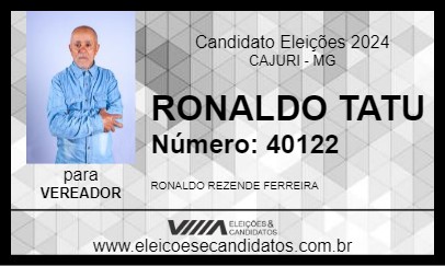 Candidato RONALDO TATU 2024 - CAJURI - Eleições