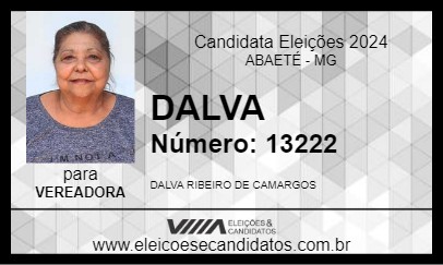 Candidato DALVA 2024 - ABAETÉ - Eleições