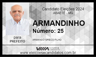 Candidato ARMANDINHO 2024 - ABAETÉ - Eleições