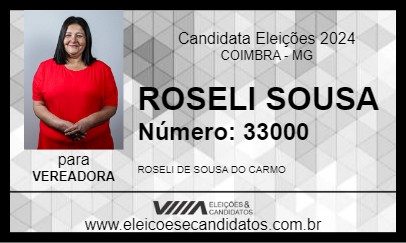 Candidato ROSELI SOUSA 2024 - COIMBRA - Eleições