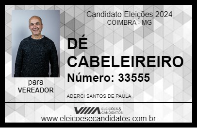 Candidato DÉ CABELEIREIRO 2024 - COIMBRA - Eleições