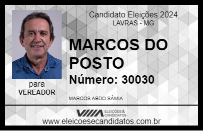 Candidato MARCOS DO POSTO 2024 - LAVRAS - Eleições