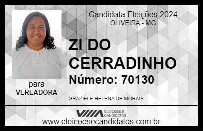 Candidato ZI DO CERRADINHO 2024 - OLIVEIRA - Eleições