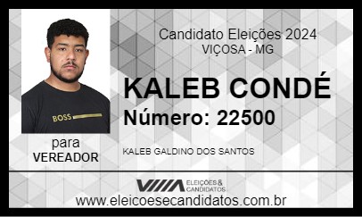 Candidato KALEB CONDÉ 2024 - VIÇOSA - Eleições