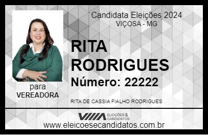 Candidato RITA RODRIGUES 2024 - VIÇOSA - Eleições