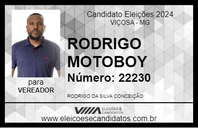 Candidato RODRIGO MOTOBOY 2024 - VIÇOSA - Eleições