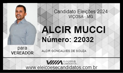 Candidato ALCIR MUCCI 2024 - VIÇOSA - Eleições