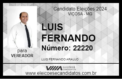 Candidato LUIS FERNANDO 2024 - VIÇOSA - Eleições