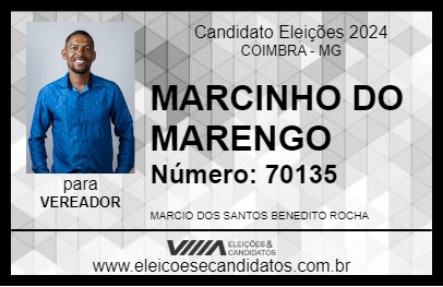 Candidato MARCINHO DO MARENGO 2024 - COIMBRA - Eleições