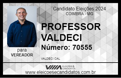 Candidato PROFESSOR VALDECI 2024 - COIMBRA - Eleições