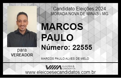 Candidato MARCOS PAULO 2024 - MORADA NOVA DE MINAS - Eleições