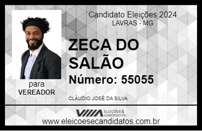 Candidato ZECA DO SALÃO 2024 - LAVRAS - Eleições