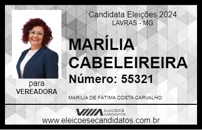 Candidato MARÍLIA CABELEIREIRA 2024 - LAVRAS - Eleições