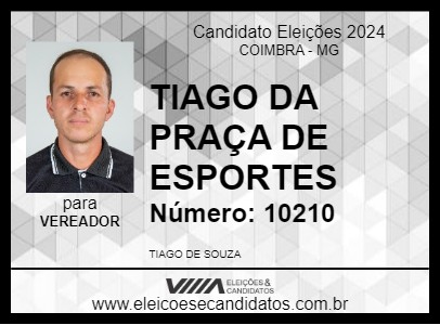 Candidato TIAGO DA PRAÇA DE ESPORTES 2024 - COIMBRA - Eleições