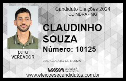 Candidato CLAUDINHO SOUZA 2024 - COIMBRA - Eleições