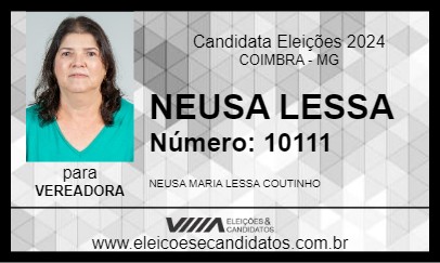 Candidato NEUSA LESSA 2024 - COIMBRA - Eleições