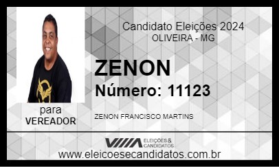 Candidato ZENON 2024 - OLIVEIRA - Eleições