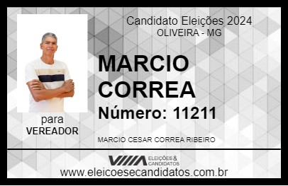 Candidato MARCIO CORREA 2024 - OLIVEIRA - Eleições