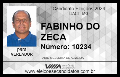 Candidato FABINHO DO ZECA 2024 - IJACI - Eleições