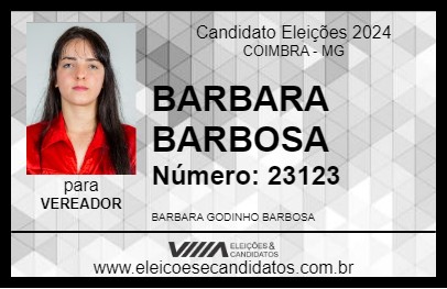 Candidato BARBARA BARBOSA 2024 - COIMBRA - Eleições