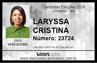 Candidato LARYSSA ROCHA 2024 - COIMBRA - Eleições