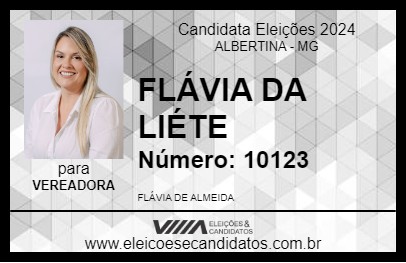 Candidato FLÁVIA DA LIÉTE 2024 - ALBERTINA - Eleições