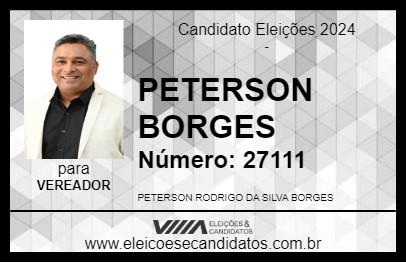 Candidato PETERSON BORGES 2024 - LAVRAS - Eleições