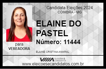 Candidato ELAINE DO PASTEL 2024 - COIMBRA - Eleições