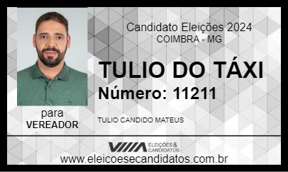 Candidato TULIO DO TÁXI 2024 - COIMBRA - Eleições