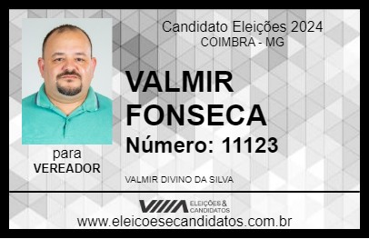 Candidato VALMIR FONSECA 2024 - COIMBRA - Eleições