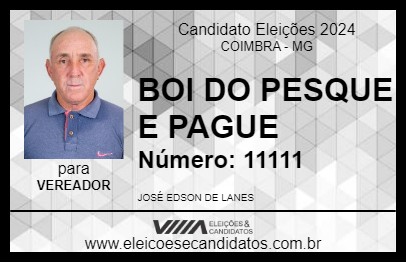 Candidato BOI DO PESQUE E PAGUE 2024 - COIMBRA - Eleições