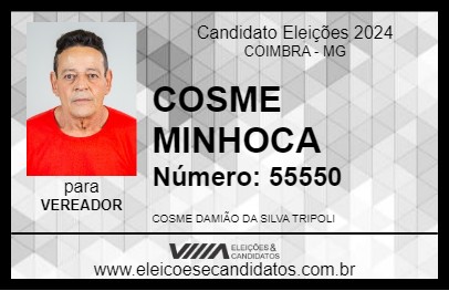 Candidato COSME MINHOCA 2024 - COIMBRA - Eleições