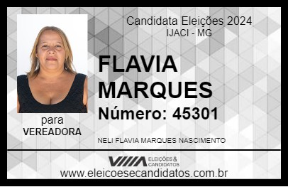 Candidato FLAVIA MARQUES 2024 - IJACI - Eleições