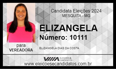 Candidato ELIZANGELA 2024 - MESQUITA - Eleições