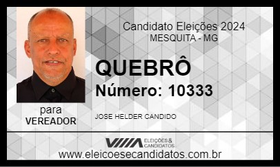 Candidato QUEBRÔ 2024 - MESQUITA - Eleições