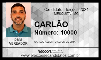 Candidato CARLÃO 2024 - MESQUITA - Eleições