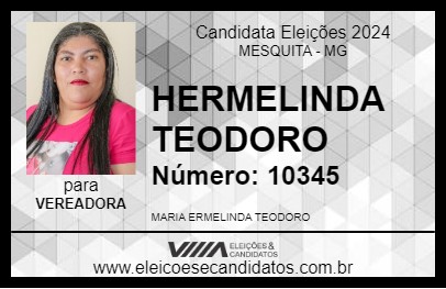 Candidato HERMELINDA TEODORO 2024 - MESQUITA - Eleições