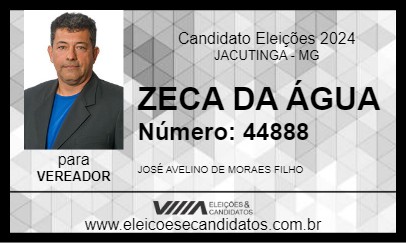 Candidato ZECA DA ÁGUA 2024 - JACUTINGA - Eleições